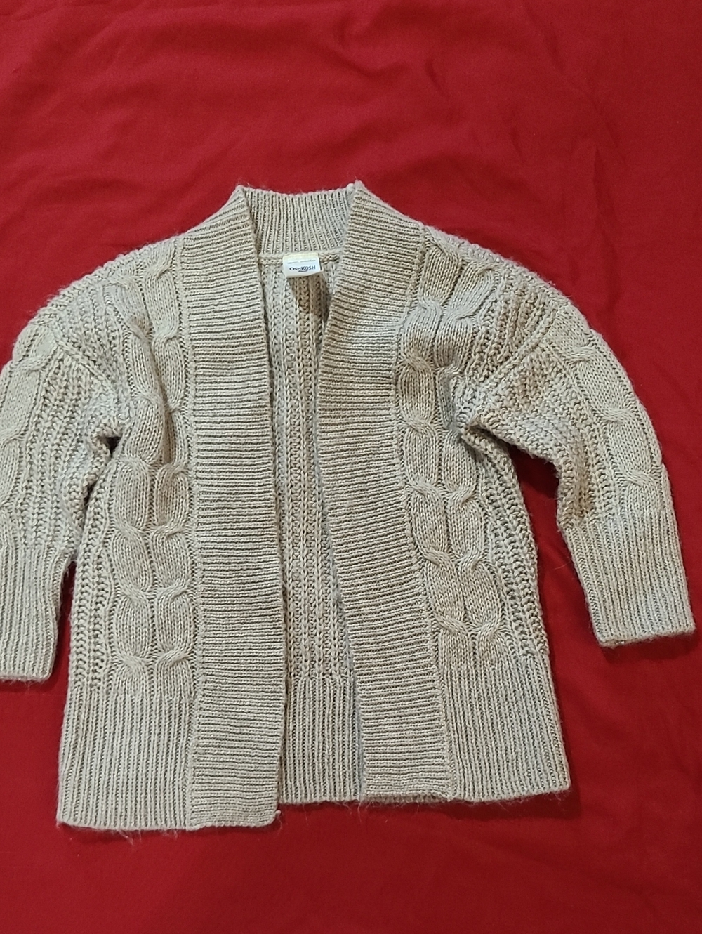 OshKosh B'gosh Knit Open Cardigan - Beige
